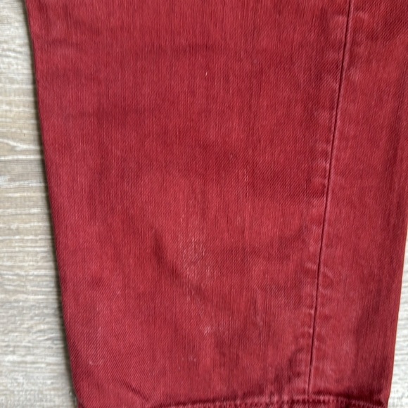 veronica beard blake classic straight high rise in red oxblood - Picture 13 of 14